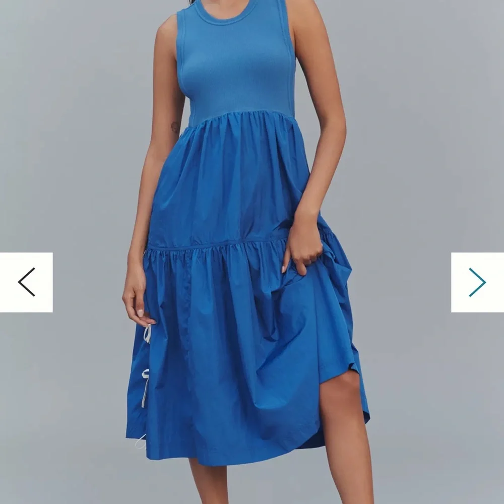 Anthropologie Sleeveless Blue Maxi Dress - Picture 8 of 10
